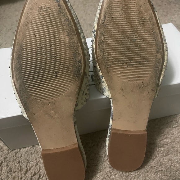 Steve Madden natural snake print leather trace studded mule - Picture 3 of 4